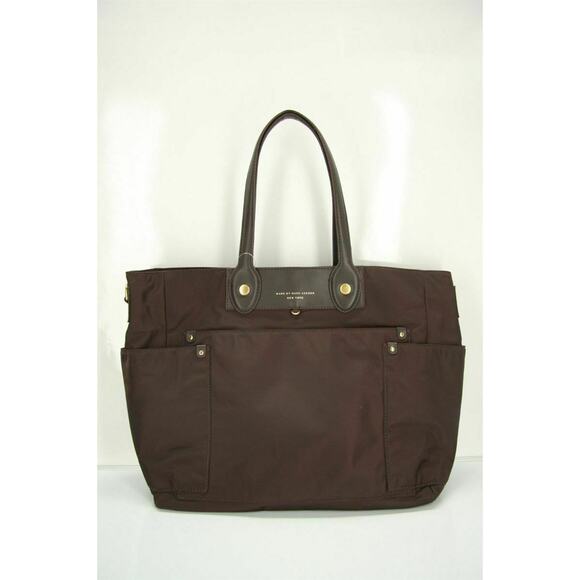 Marc Jacobs by Brown Preppy Nylon Eliz-a-baby Tote bag Shopper Logo - Picture 5 of 10